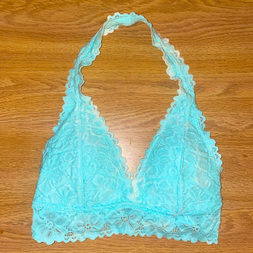 SM turquoise halter bralette